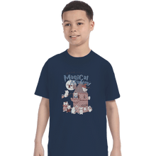 Load image into Gallery viewer, Shirts T-Shirts, Youth / XL / Navy Magicat Academy
