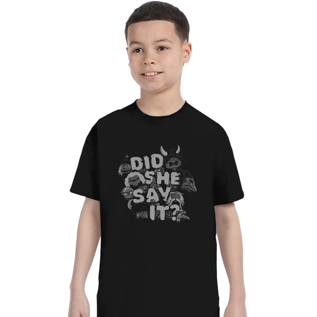 Secret_Shirts T-Shirts, Youth / XS / Black Did She?