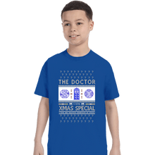 Load image into Gallery viewer, Shirts T-Shirts, Youth / XS / Royal Blue Doctor Ugly Sweater
