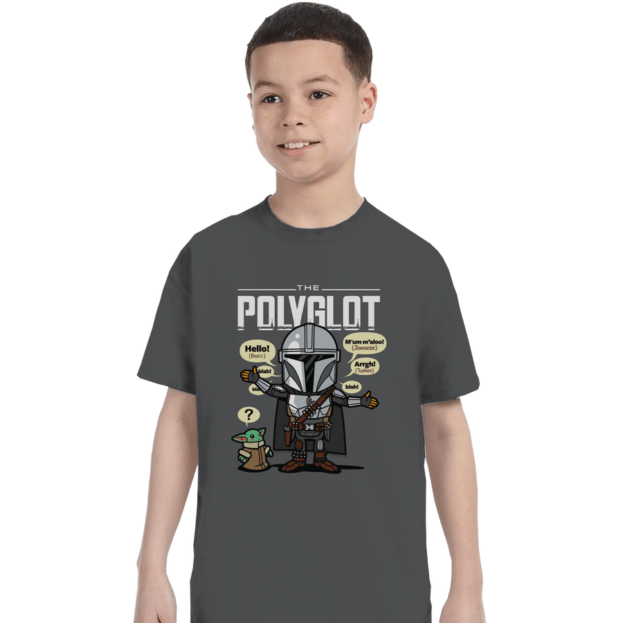 Shirts T-Shirts, Youth / XS / Charcoal The Polyglot