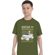 Load image into Gallery viewer, Daily_Deal_Shirts T-Shirts, Youth / XS / Military Green Warthog Manual
