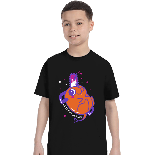 Shirts T-Shirts, Youth / XS / Black Cute But Deadly Pochita
