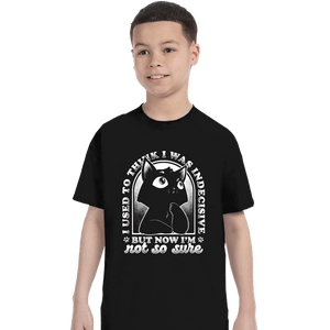Shirts T-Shirts, Youth / XS / Black Indecisive Cat