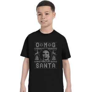 Shirts T-Shirts, Youth / XL / Black OMG Santa