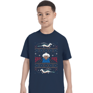 Shirts T-Shirts, Youth / XS / Navy Magical Japanese Folk Christmas Sweaters