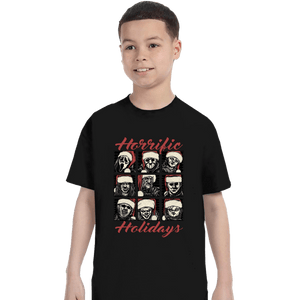 Daily_Deal_Shirts T-Shirts, Youth / XS / Black Horrific Holidays