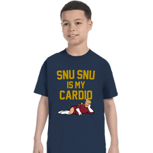 Load image into Gallery viewer, Shirts T-Shirts, Youth / XS / Navy Snu Snu Is My Cardio
