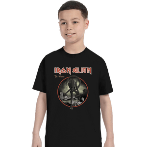 Daily_Deal_Shirts T-Shirts, Youth / XS / Black Iron Alien