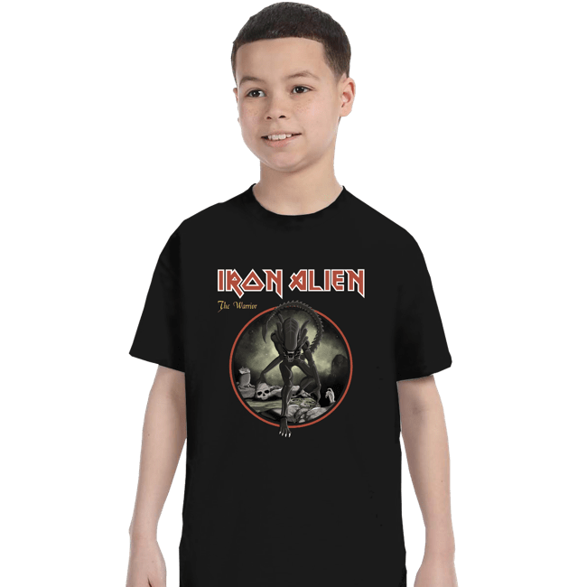 Daily_Deal_Shirts T-Shirts, Youth / XS / Black Iron Alien