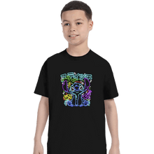Load image into Gallery viewer, Daily_Deal_Shirts T-Shirts, Youth / XS / Black Stitch Neon
