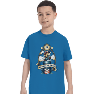 Shirts T-Shirts, Youth / XL / Sapphire Super Old School Gamer