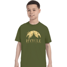 Load image into Gallery viewer, Shirts T-Shirts, Youth / XS / Military Green Hyrule Tourist
