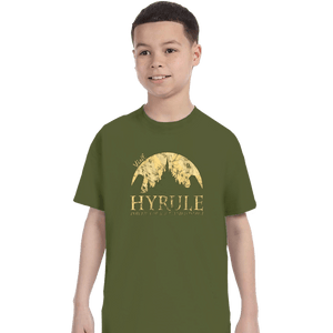Shirts T-Shirts, Youth / XS / Military Green Hyrule Tourist