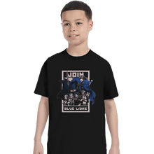 Load image into Gallery viewer, Shirts T-Shirts, Youth / XL / Black Join Blue Lions
