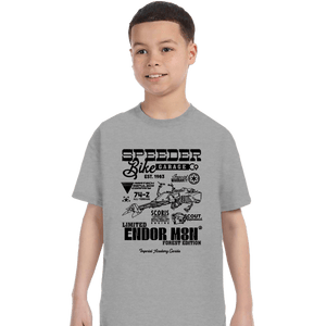 Daily_Deal_Shirts T-Shirts, Youth / XS / Sports Grey Speeder Bike Garage