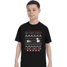 Load image into Gallery viewer, Shirts T-Shirts, Youth / XS / Black It&#39;s Dangerous To Go Alone At Christmas
