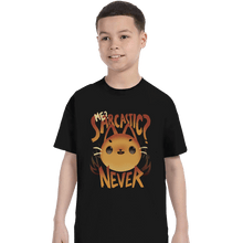 Load image into Gallery viewer, Shirts T-Shirts, Youth / XS / Black Sarcastic Cat
