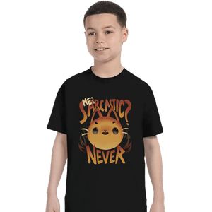 Shirts T-Shirts, Youth / XS / Black Sarcastic Cat