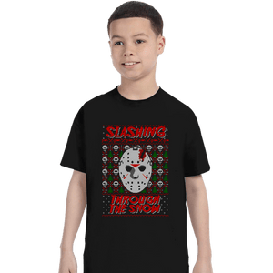 Daily_Deal_Shirts T-Shirts, Youth / XS / Black Slashing Through The Snow