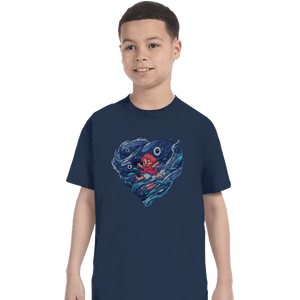 Shirts T-Shirts, Youth / XS / Navy Sea Heart