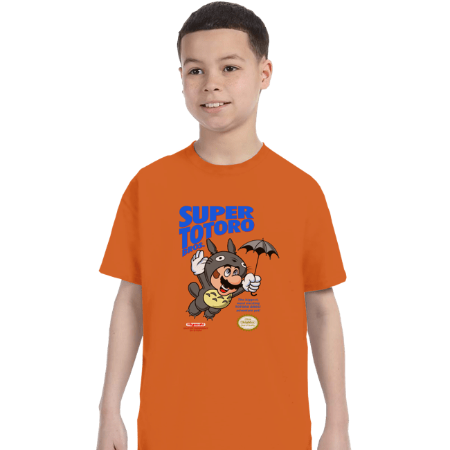 Shirts T-Shirts, Youth / XS / Orange Super Totoro Bros