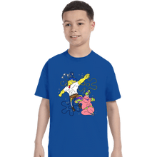 Load image into Gallery viewer, Daily_Deal_Shirts T-Shirts, Youth / XS / Royal Blue Sponge Knight Returns
