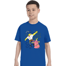 Load image into Gallery viewer, Daily_Deal_Shirts T-Shirts, Youth / XS / Royal Blue Sponge Knight Returns

