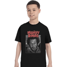 Load image into Gallery viewer, Shirts T-Shirts, Youth / XS / Black Marvy X-Mas
