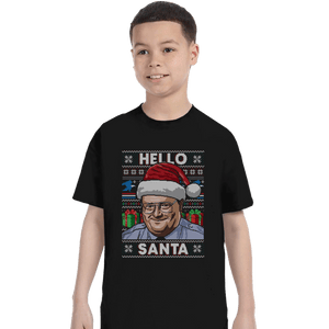 Shirts T-Shirts, Youth / XS / Black Hello Santa