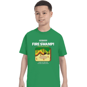 Last_Chance_Shirts T-Shirts, Youth / XS / Irish Green Retro Fire Swamp