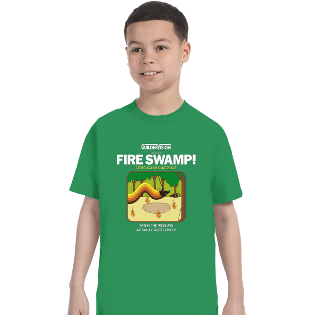 Last_Chance_Shirts T-Shirts, Youth / XS / Irish Green Retro Fire Swamp