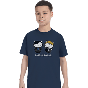 Shirts T-Shirts, Youth / XL / Navy Hello Sherlock