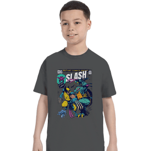 Shirts T-Shirts, Youth / XL / Charcoal Wolverine VS Slash