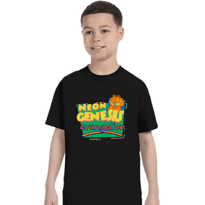 Secret_Shirts T-Shirts, Youth / XS / Black Garfield Evangelion