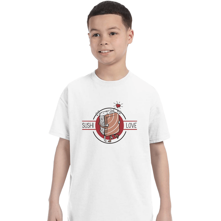 Shirts T-Shirts, Youth / XS / White Sushi Love