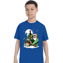 Load image into Gallery viewer, Daily_Deal_Shirts T-Shirts, Youth / XS / Royal Blue Puny God Christmas
