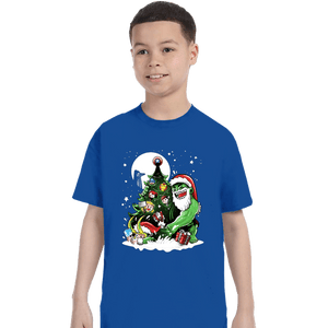 Daily_Deal_Shirts T-Shirts, Youth / XS / Royal Blue Puny God Christmas