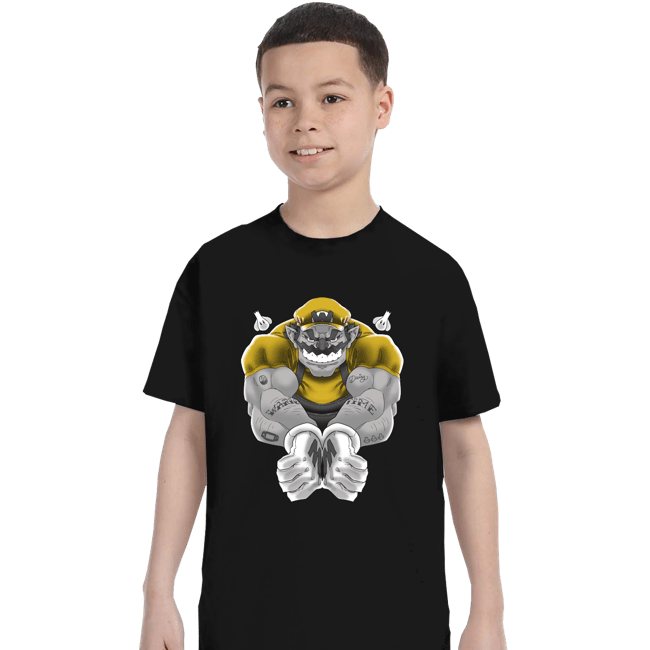 Daily_Deal_Shirts T-Shirts, Youth / XS / Black Wario Time