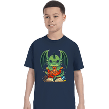 Load image into Gallery viewer, Shirts T-Shirts, Youth / XS / Navy Dragon Dice
