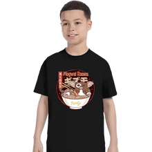 Load image into Gallery viewer, Shirts T-Shirts, Youth / XS / Black Mogwai Night Ramen
