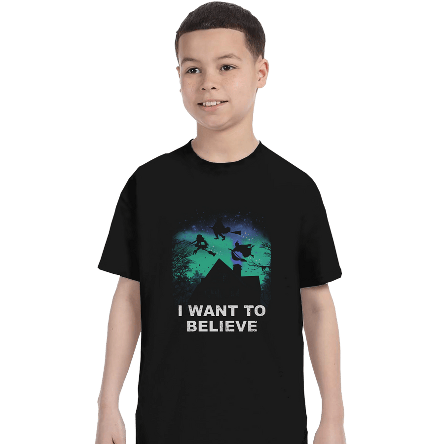 Shirts T-Shirts, Youth / XL / Black Believe In Magic