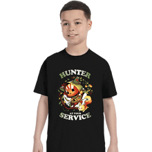 Load image into Gallery viewer, Daily_Deal_Shirts T-Shirts, Youth / XS / Black Hunter At Your Service
