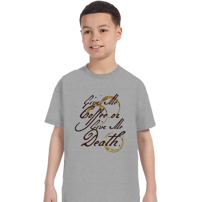 Secret_Shirts T-Shirts, Youth / XS / Sports Grey Give Me Coffee
