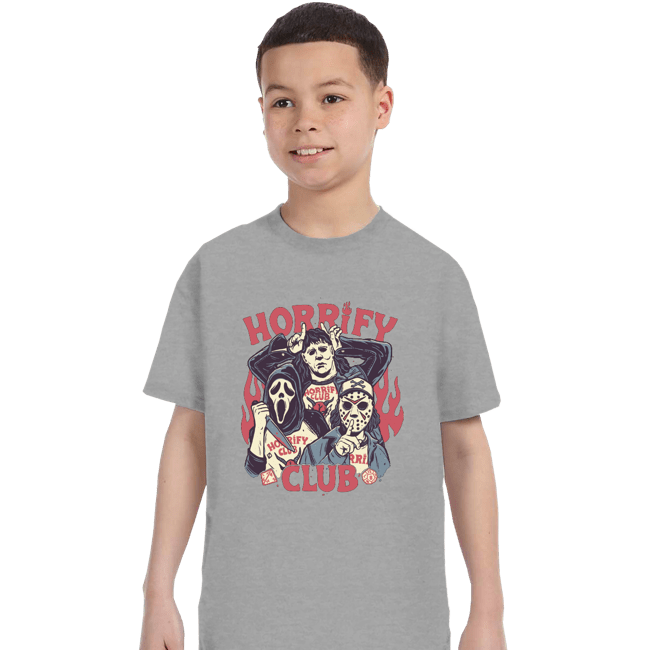 Daily_Deal_Shirts T-Shirts, Youth / XS / Sports Grey Horrify Club