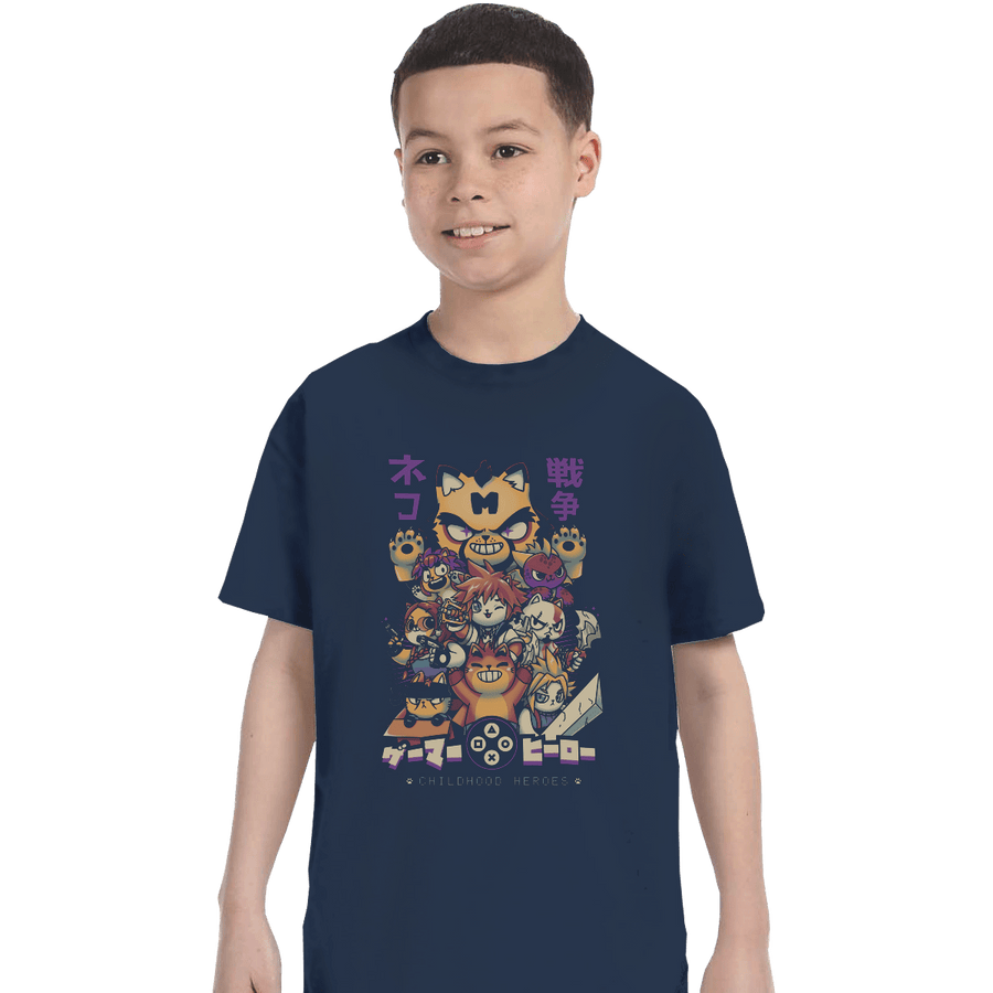 Shirts T-Shirts, Youth / XL / Navy Childhood Heroes