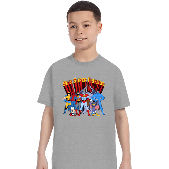 Secret_Shirts T-Shirts, Youth / XS / Sports Grey The 90s Superfriends