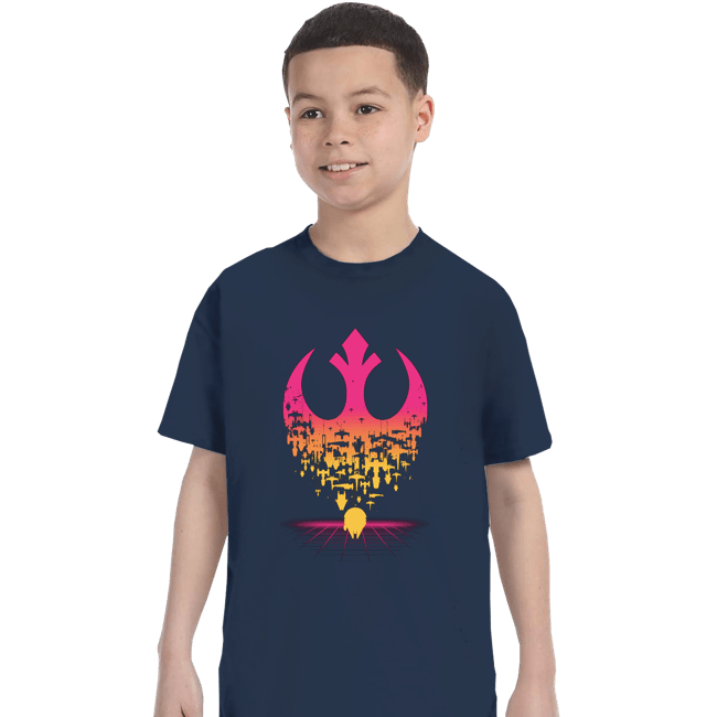 Daily_Deal_Shirts T-Shirts, Youth / XS / Navy Fractured Rebellion 1984