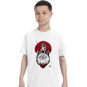 Shirts T-Shirts, Youth / XS / White Wolf Princess Ink
