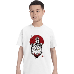 Shirts T-Shirts, Youth / XS / White Wolf Princess Ink