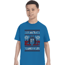 Load image into Gallery viewer, Shirts T-Shirts, Youth / XS / Sapphire Timey Wimey Christmas
